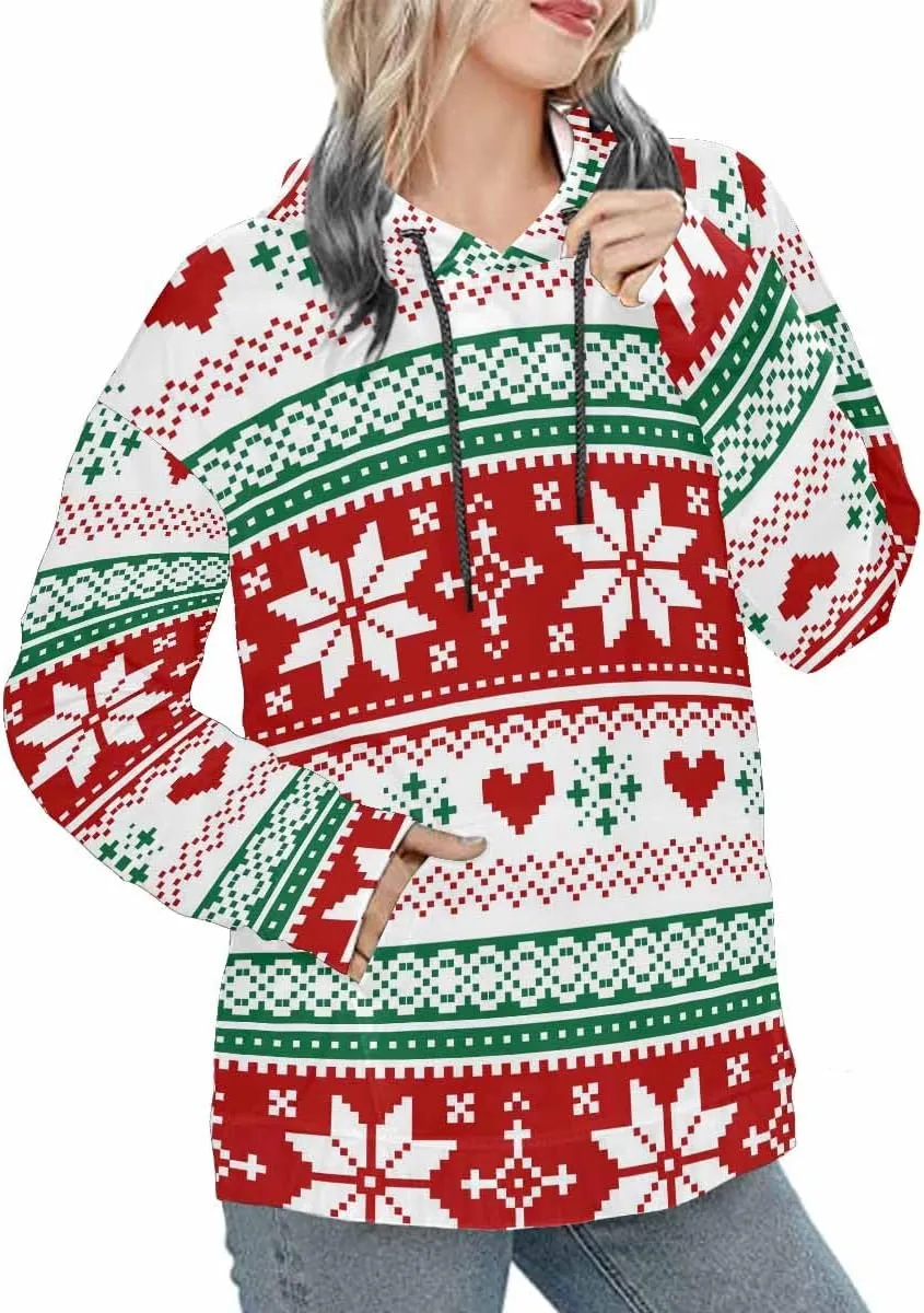 Womens Fall Fashion 2024 Merry Christmas Doodle Womens Hoodies Oversized Sweatshirts Pullover Long Sleeve Clothes