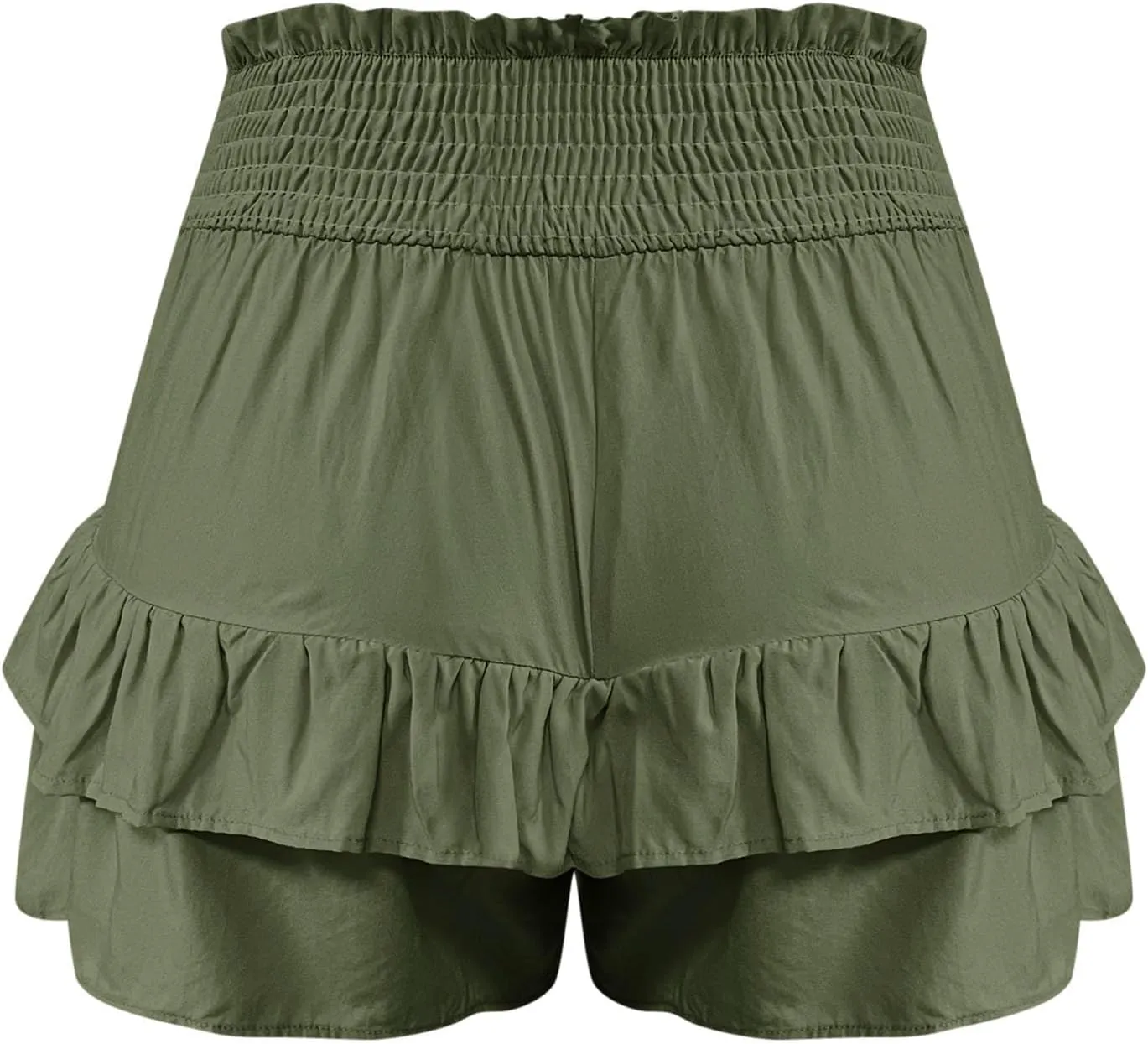 Women's High Waisted Pleated Skirts Boho Ruffle Tiered Shorts Beach Vacation Short Summer Comfy Flowy Skirt
