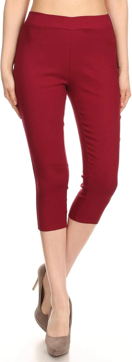 Women's Jeggings & Capris High Waist Pull-On Jean Style Stretch Skinny Capri Pants