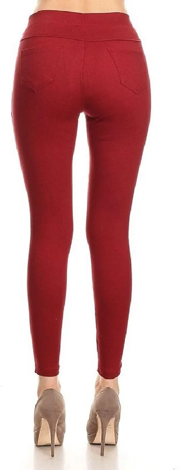 Women's Jeggings & Capris High Waist Pull-On Jean Style Stretch Skinny Capri Pants