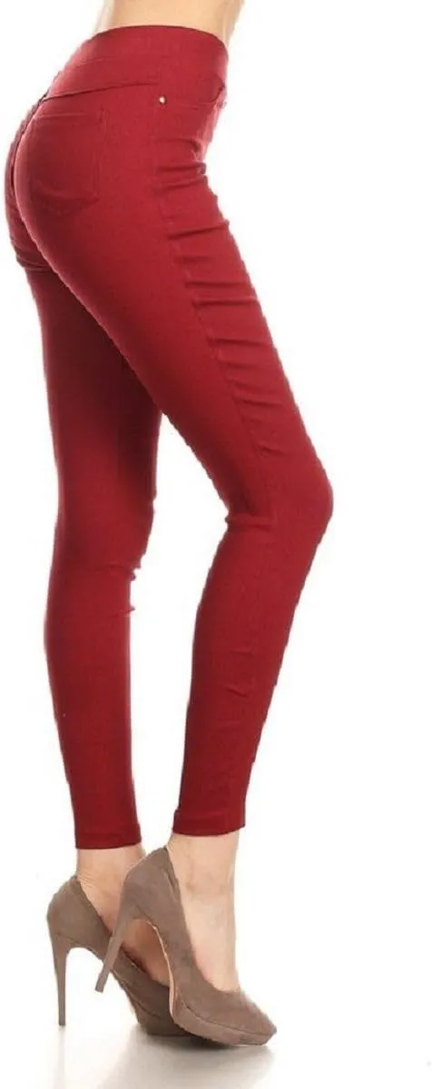Women's Jeggings & Capris High Waist Pull-On Jean Style Stretch Skinny Capri Pants