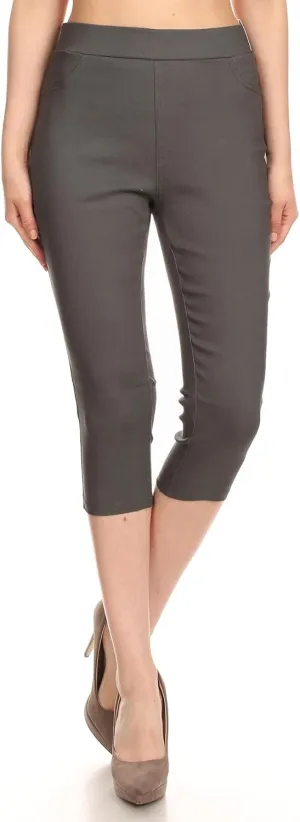 Women's Jeggings & Capris High Waist Pull-On Jean Style Stretch Skinny Capri Pants