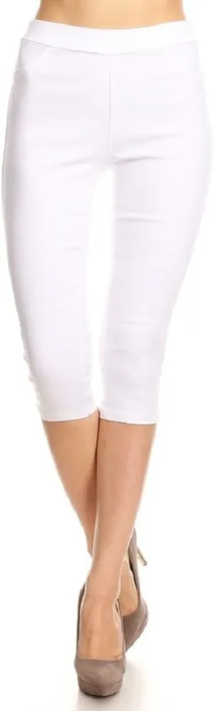 Women's Jeggings & Capris High Waist Pull-On Jean Style Stretch Skinny Capri Pants