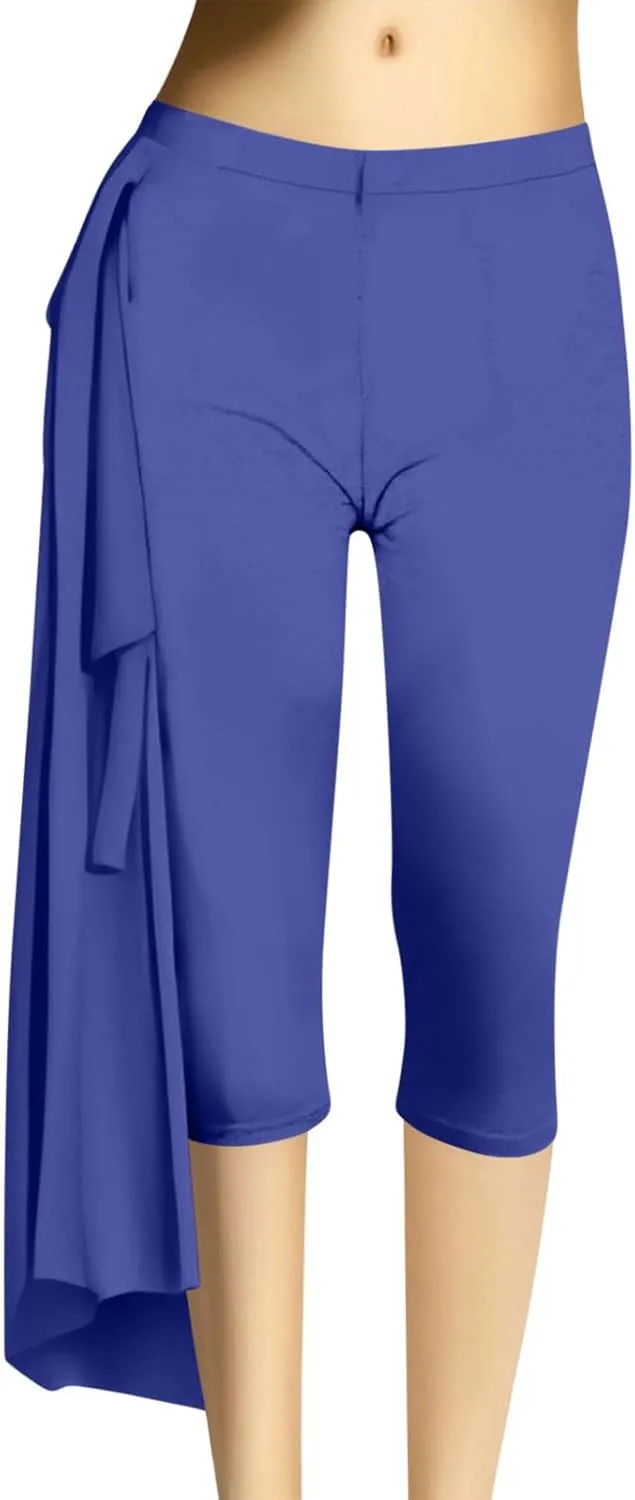 Women's Knee Length Capri Leggings High Waisted Exercise Summer Yoga Workout Capris Pants Casual Cropped Trousers