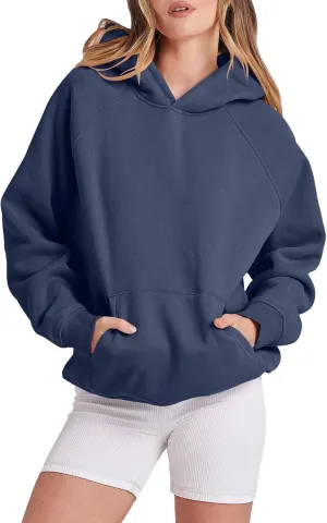 Womens Oversized Hoodies Hooded Sweatshirts Raglan Sleeve Sweater Tunic Tops Fall Winter Outfits