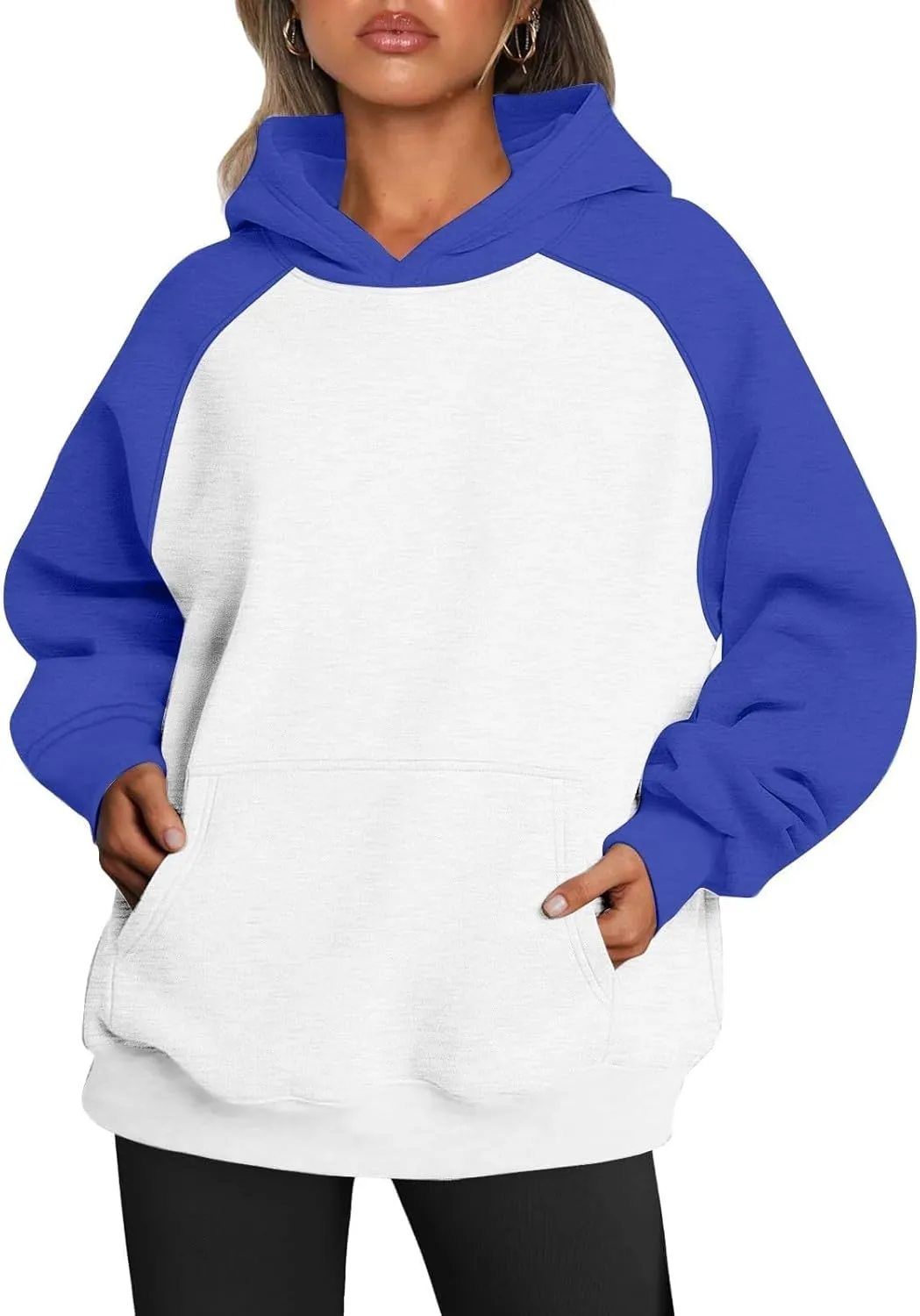 Womens Oversized Hoodies Trendy Preppy Sweatshirts Casual Pocket Drop Shoulder Pullover Sweater Fall Outfits