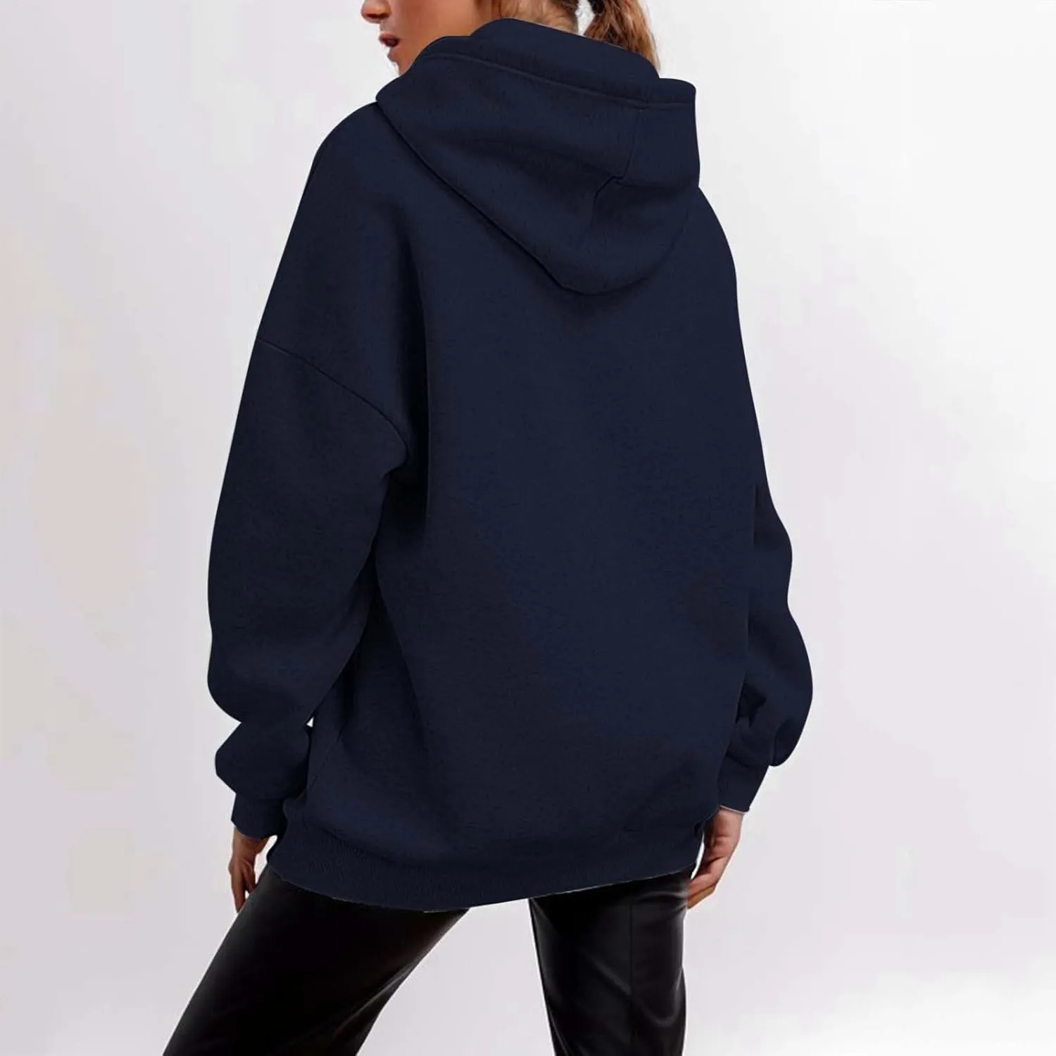 Womens Oversized Hoodies Trendy Preppy Sweatshirts Casual Pocket Drop Shoulder Pullover Sweater Fall Outfits