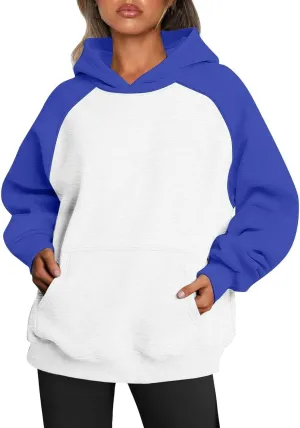 Womens Oversized Hoodies Trendy Preppy Sweatshirts Casual Pocket Drop Shoulder Pullover Sweater Fall Outfits