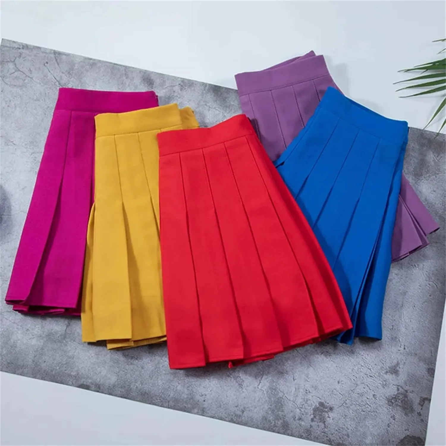 Women's Pleated Mini Skirt with Shorts  High Waist A-Line Tennis Skirt Summer Sport Casual Clothing
