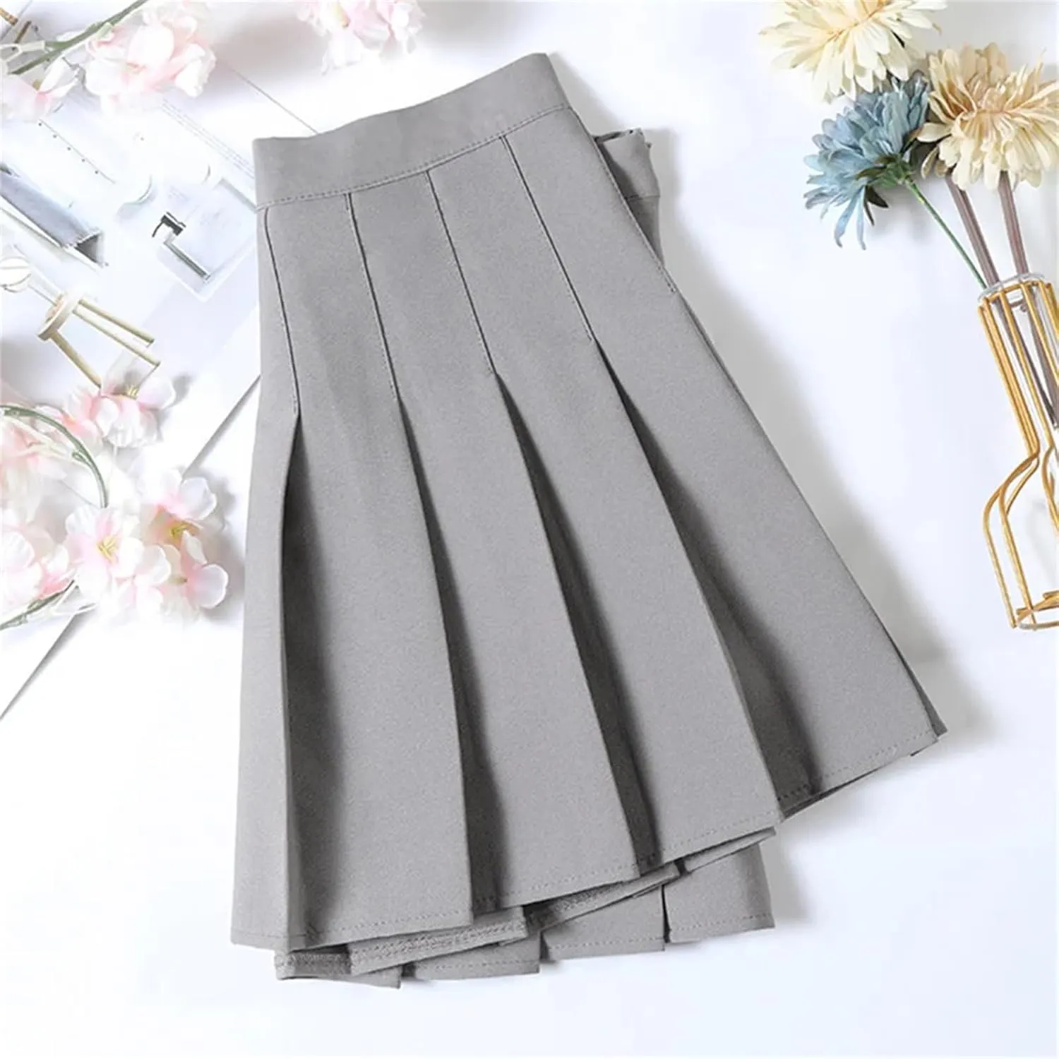 Women's Pleated Mini Skirt with Shorts  High Waist A-Line Tennis Skirt Summer Sport Casual Clothing