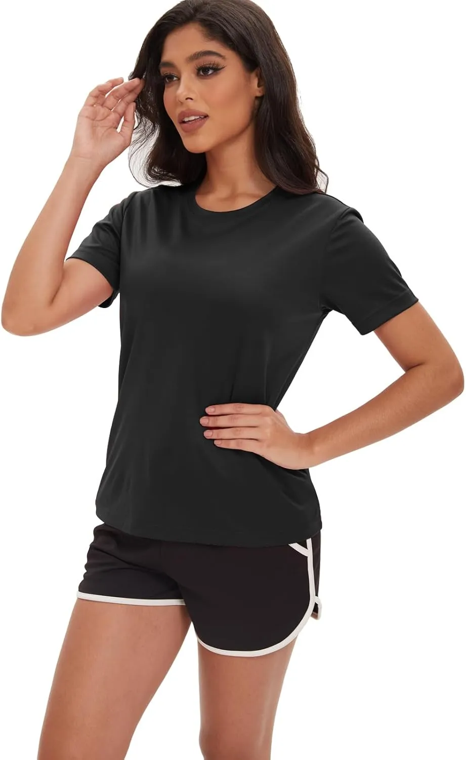 Women's Short Sleeve Shirts Quick Dry T-Shrit UV Sun Protection Outdoor Running Hiking Workout Tops