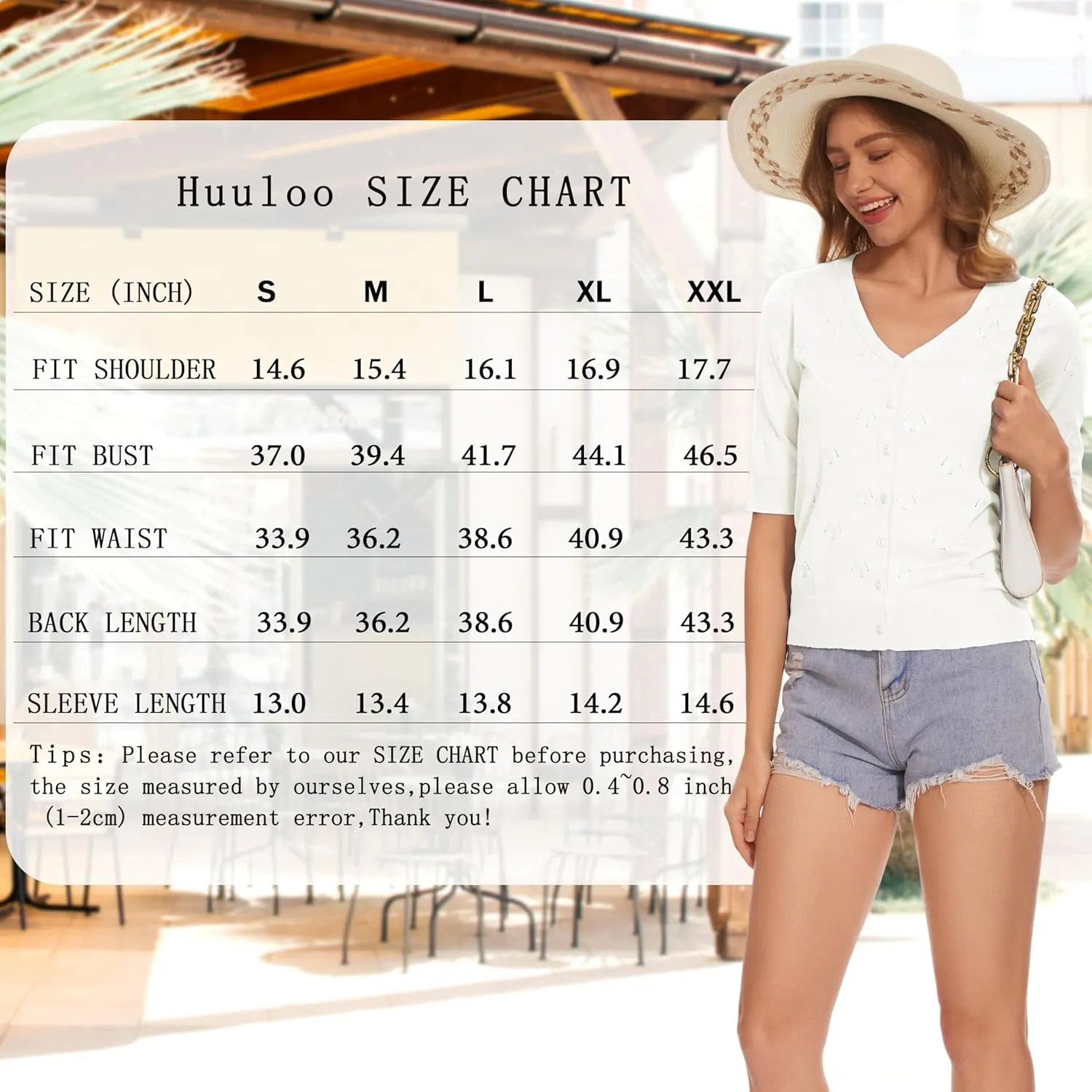 Women's Short Sleeve V Neck Shrugs Button Down Knit Cropped Cardigan Sweater Tops