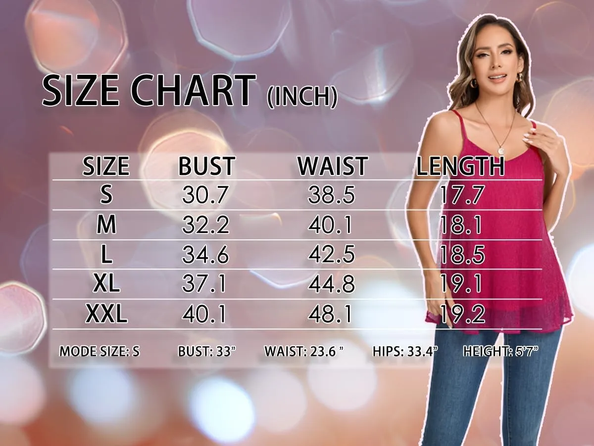 Women's Sparkly Camisole Tops Glitter Sexy V Neck Spaghetti Strap Tank Cami Shirt