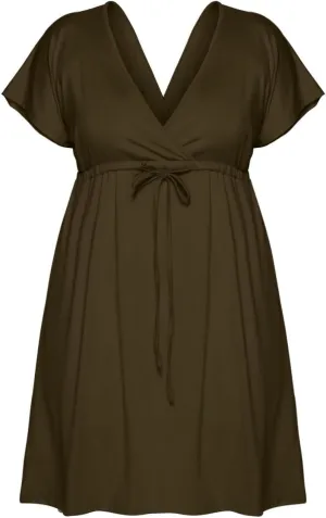 Womens Summer Dresses Short Sleeve Kimono Style Deep V Neck Casual Summer Dress M 4XL Plus Size