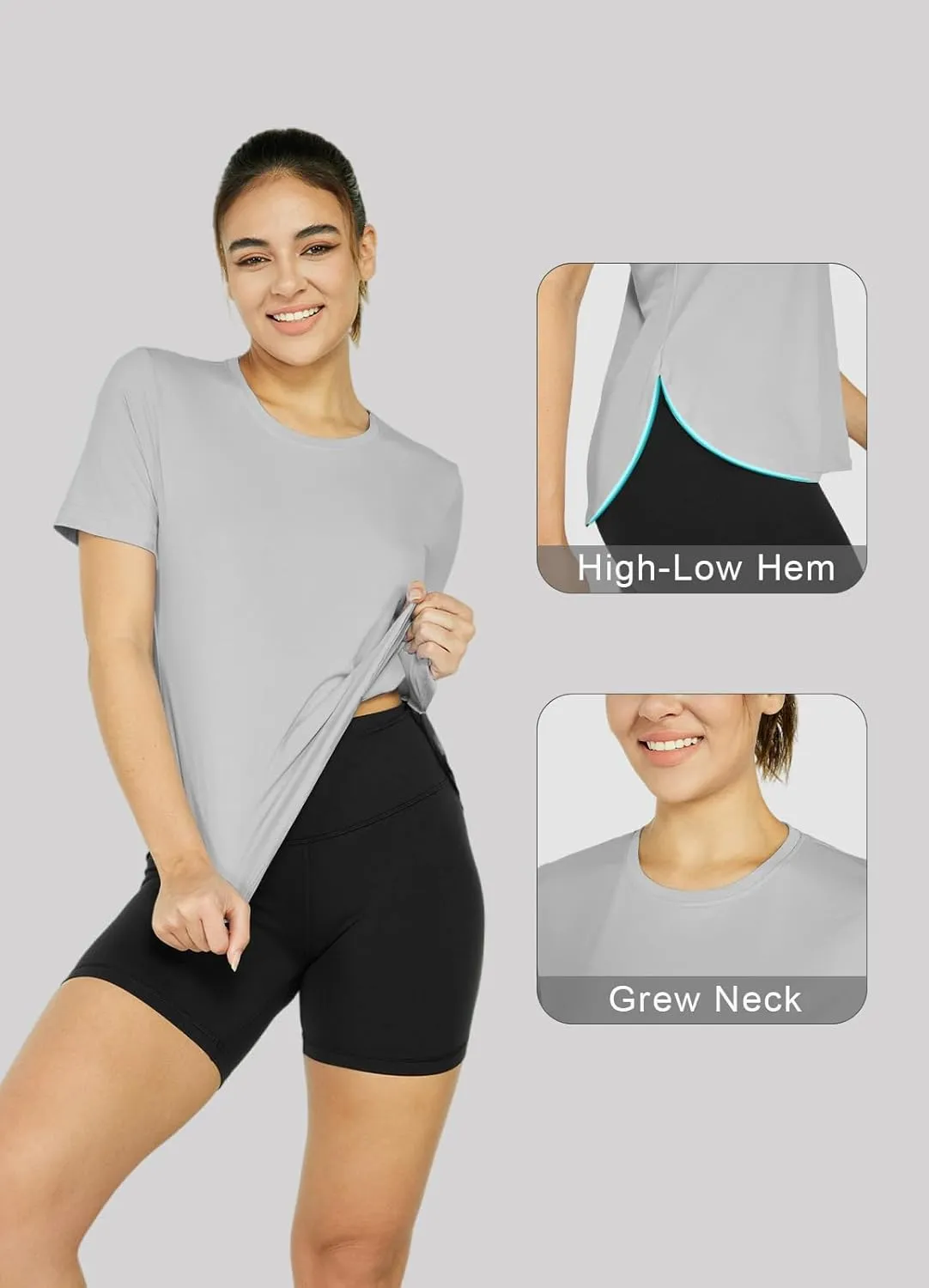 Women's Sun Protection Shirts UV SPF UPF 50  Short Sleeve Workout Tops Hiking Running Quick Dry