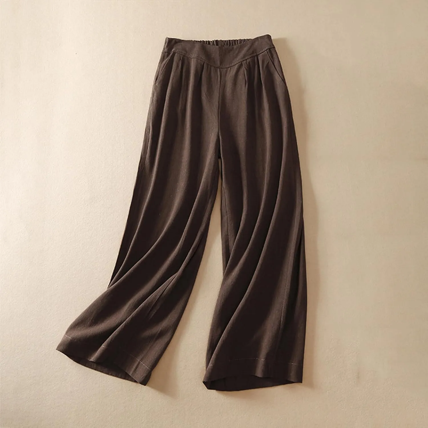 Women's Wide Leg Pants with Pockets High Waist Loose Casual Trousers Business Casual Pants Elegant Vacation Pants
