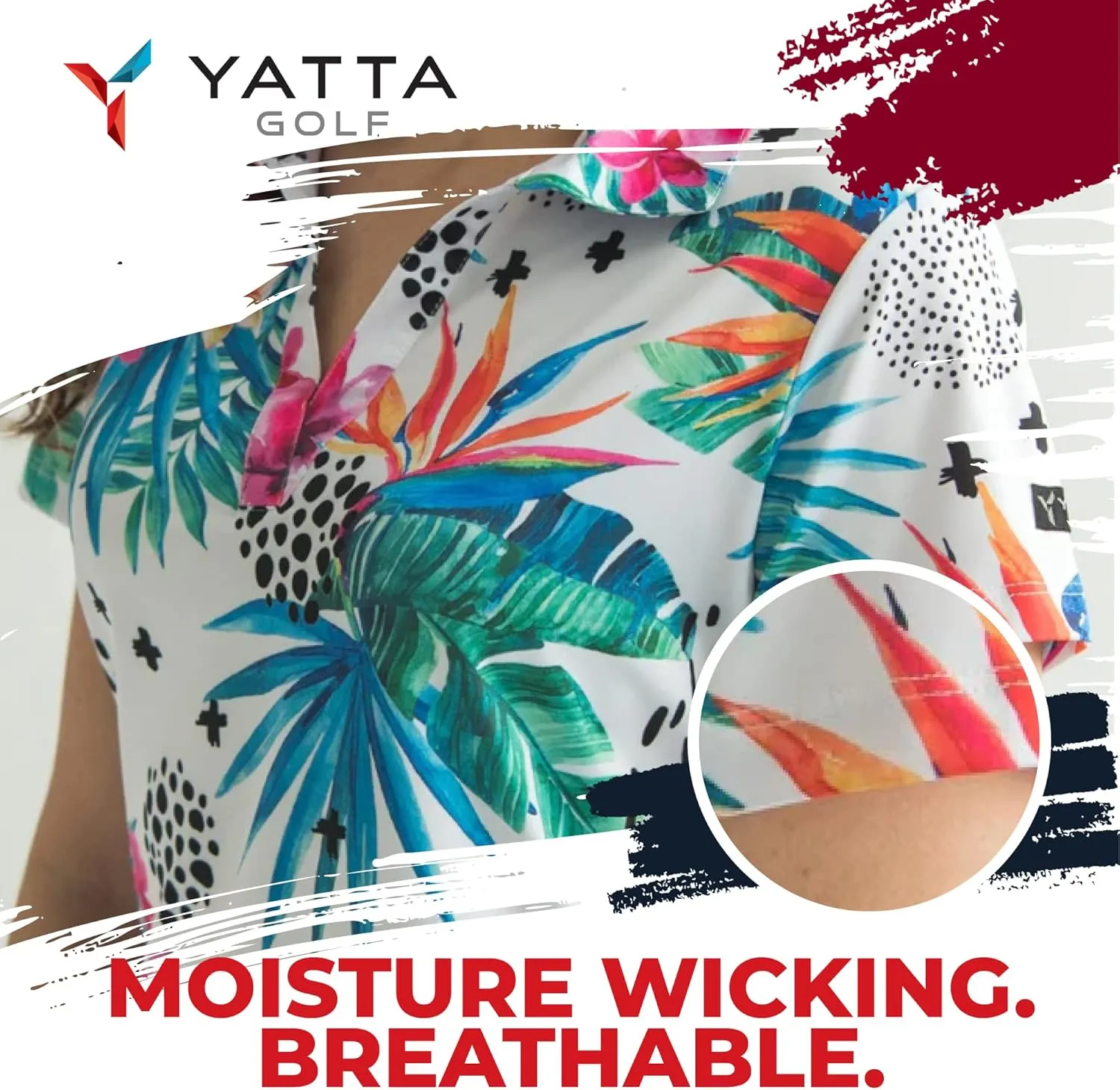 YATTA GOLF Premium Golf Polo Shirts for Women - Lightweight, Quick Dry, Wrinkle Resistant & Moisture Wicking Polo