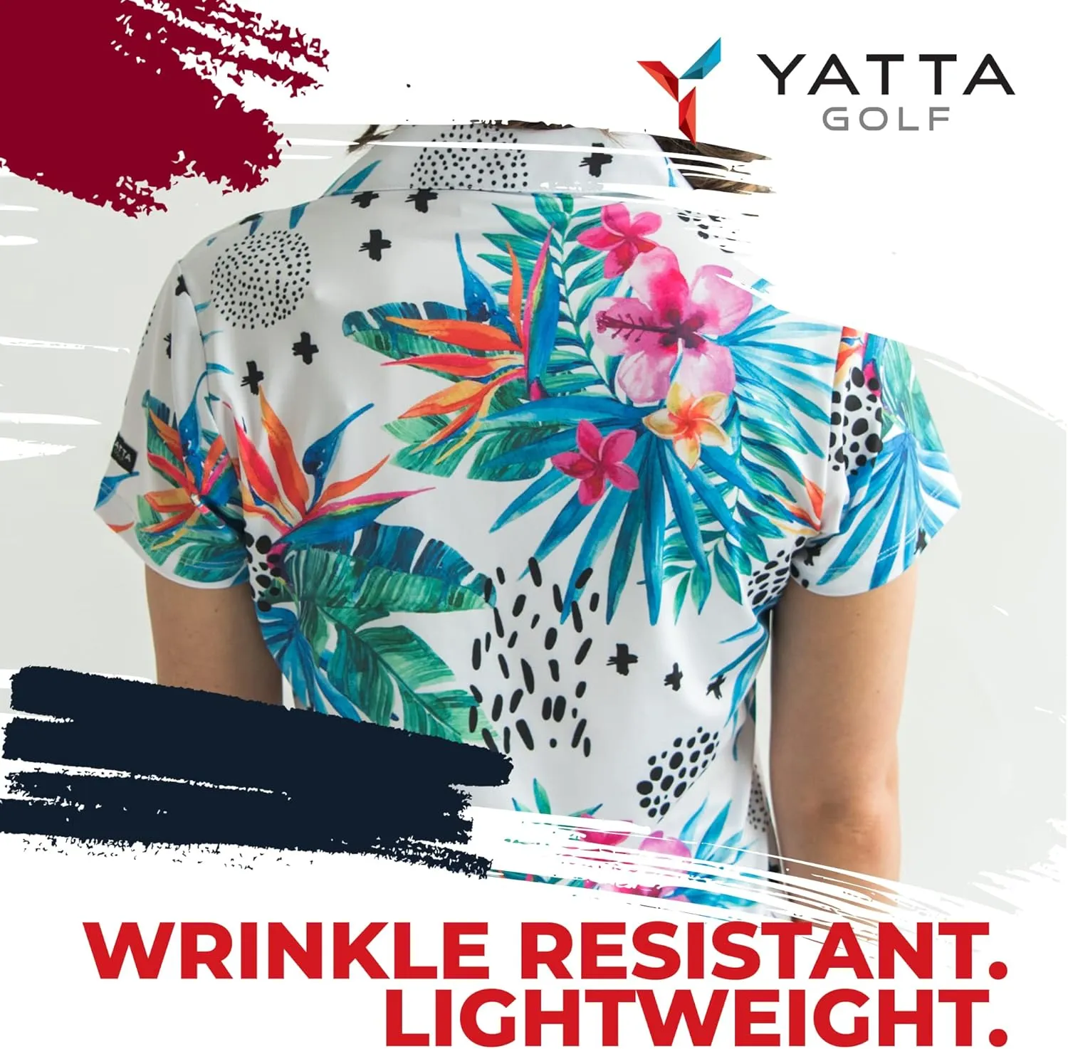 YATTA GOLF Premium Golf Polo Shirts for Women - Lightweight, Quick Dry, Wrinkle Resistant & Moisture Wicking Polo