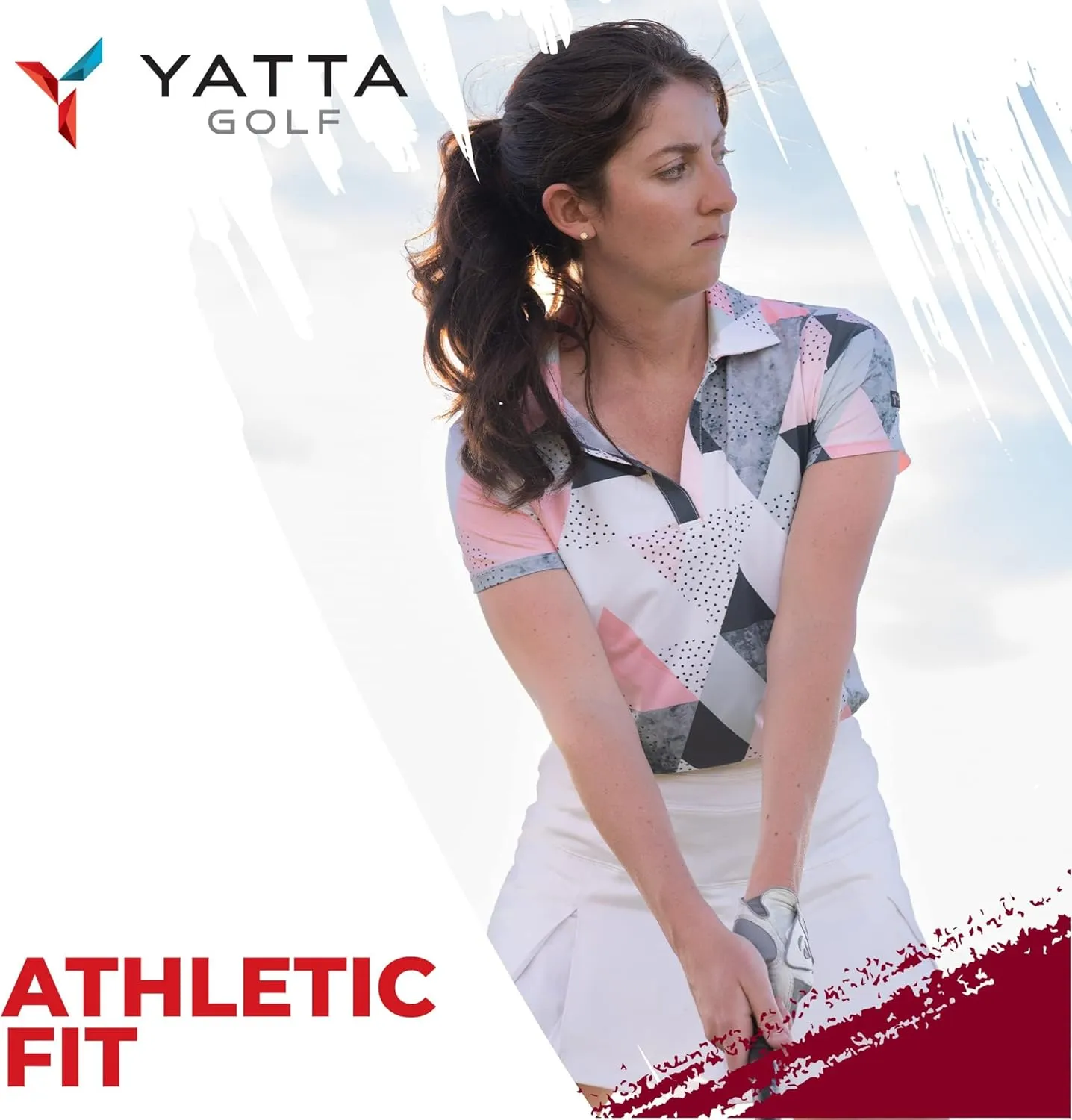 YATTA GOLF Premium Golf Polo Shirts for Women - Lightweight, Quick Dry, Wrinkle Resistant & Moisture Wicking Polo