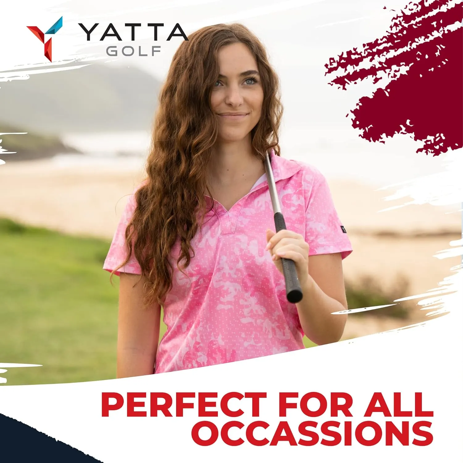 YATTA GOLF Premium Golf Polo Shirts for Women - Lightweight, Quick Dry, Wrinkle Resistant & Moisture Wicking Polo