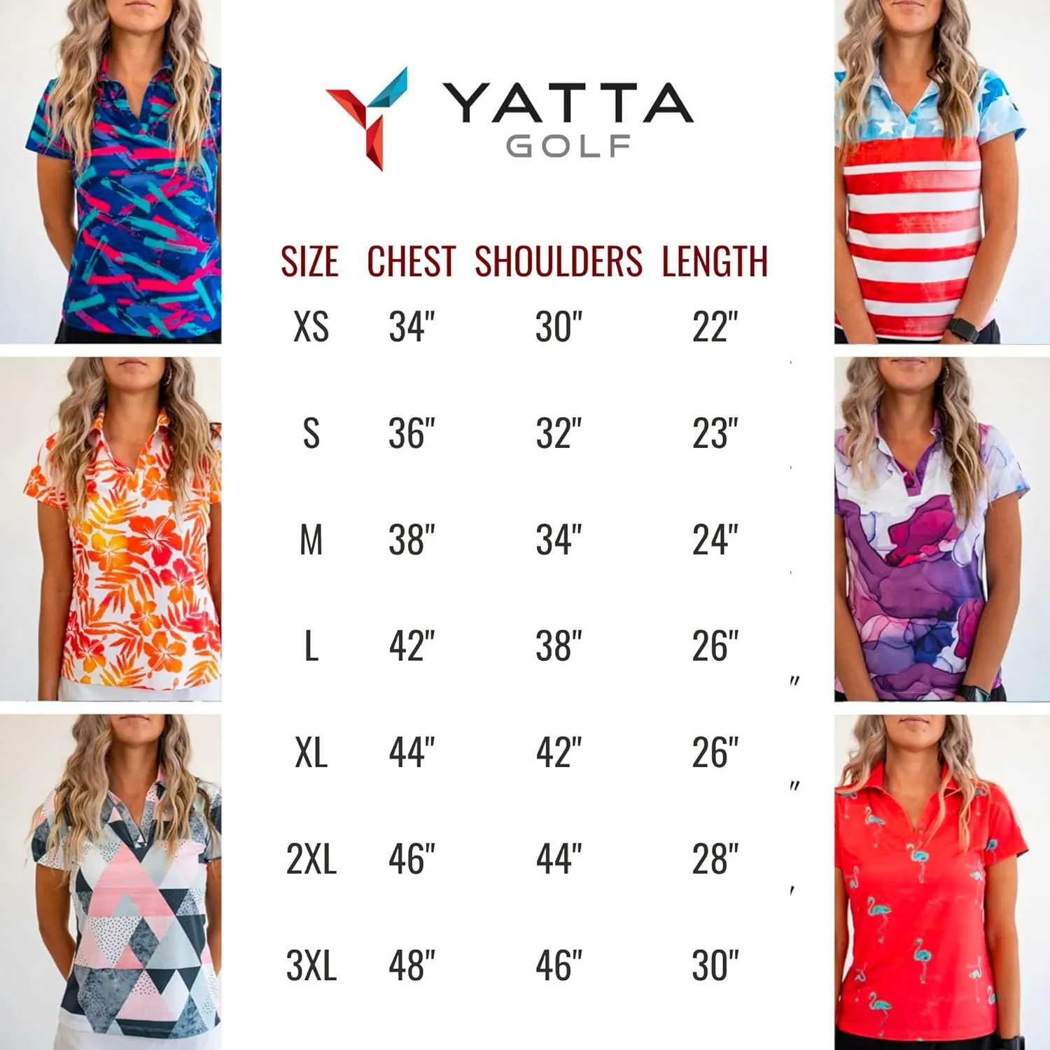 YATTA GOLF Premium Golf Polo Shirts for Women - Lightweight, Quick Dry, Wrinkle Resistant & Moisture Wicking Polo