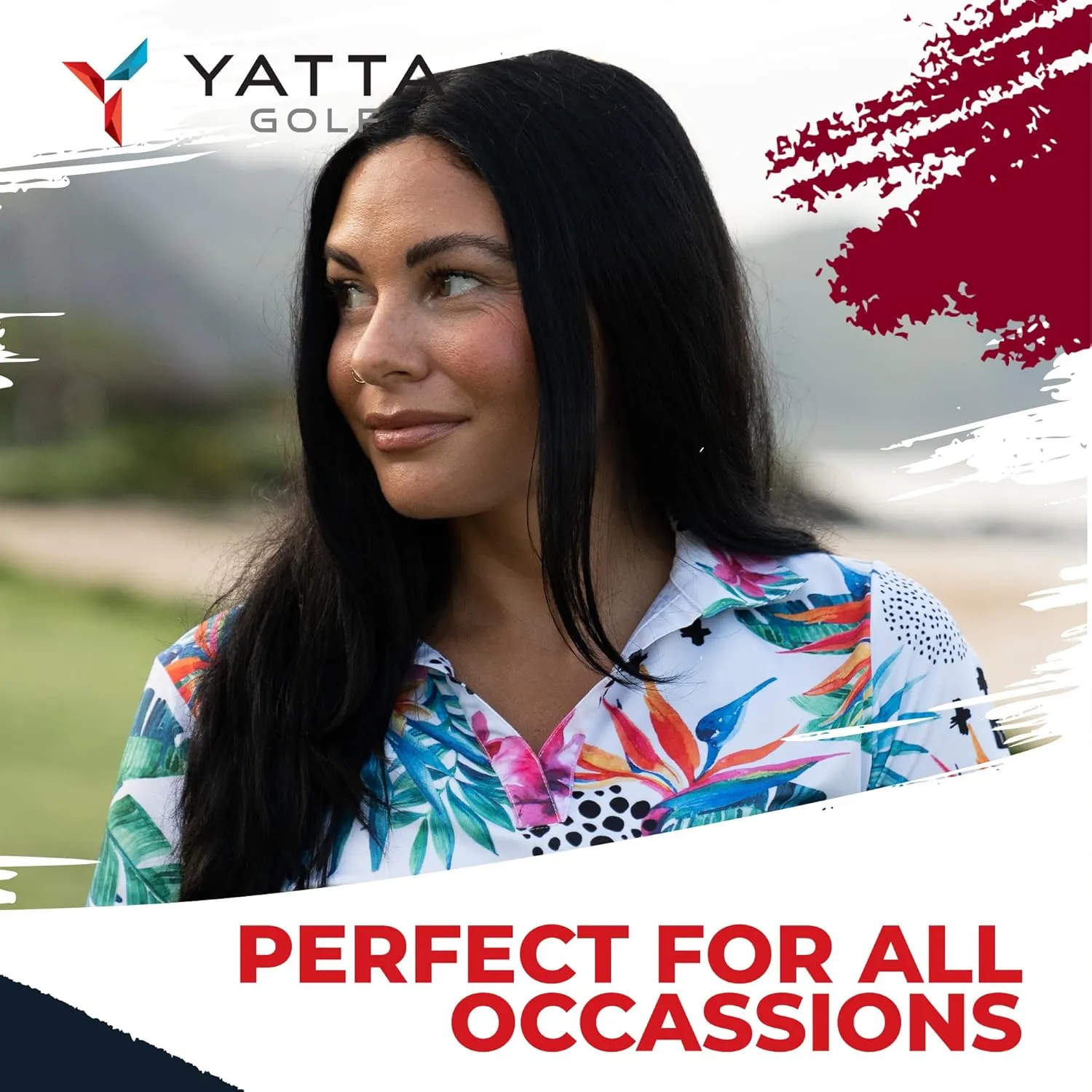YATTA GOLF Premium Golf Polo Shirts for Women - Lightweight, Quick Dry, Wrinkle Resistant & Moisture Wicking Polo