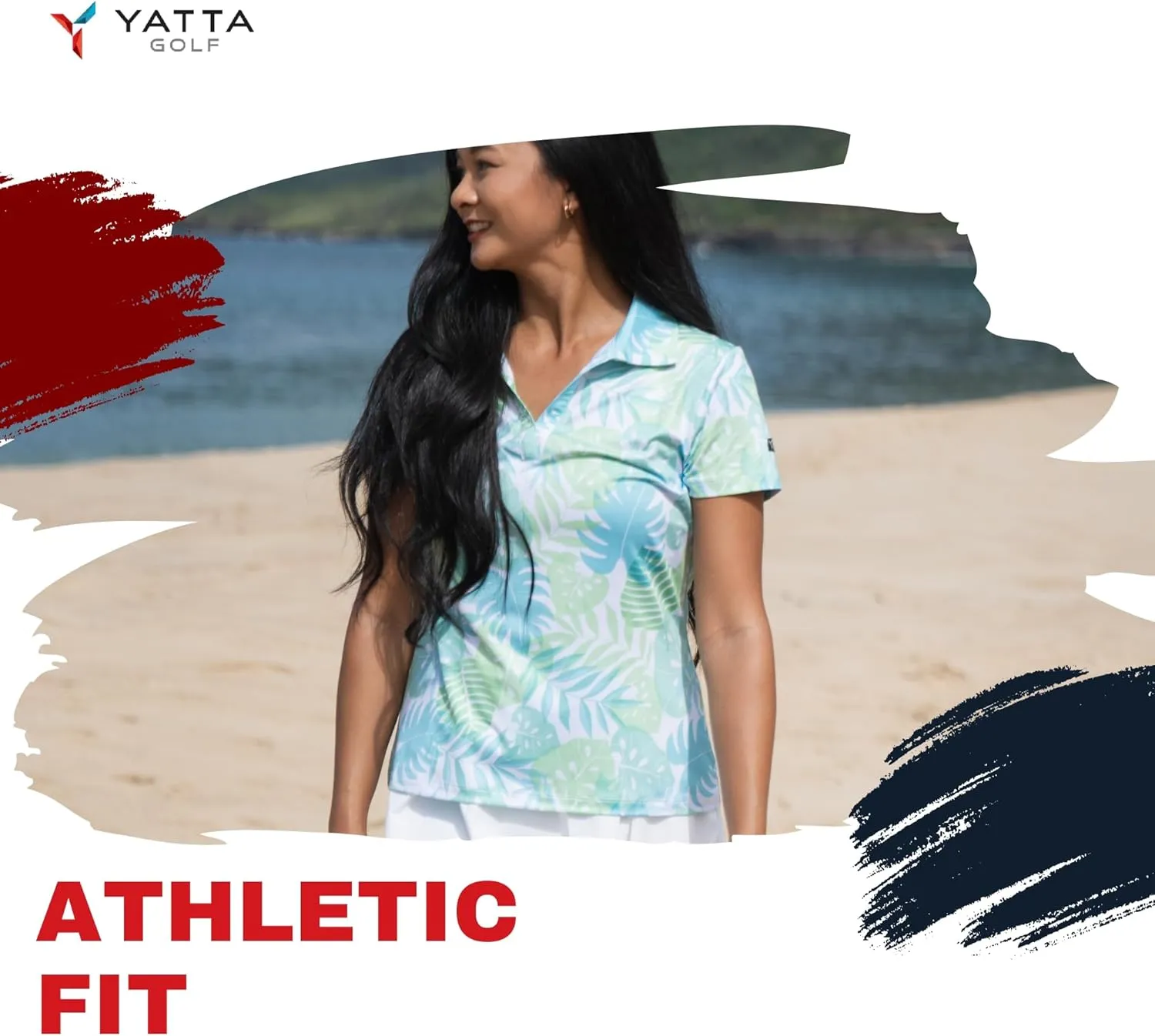 YATTA GOLF Premium Golf Polo Shirts for Women - Lightweight, Quick Dry, Wrinkle Resistant & Moisture Wicking Polo