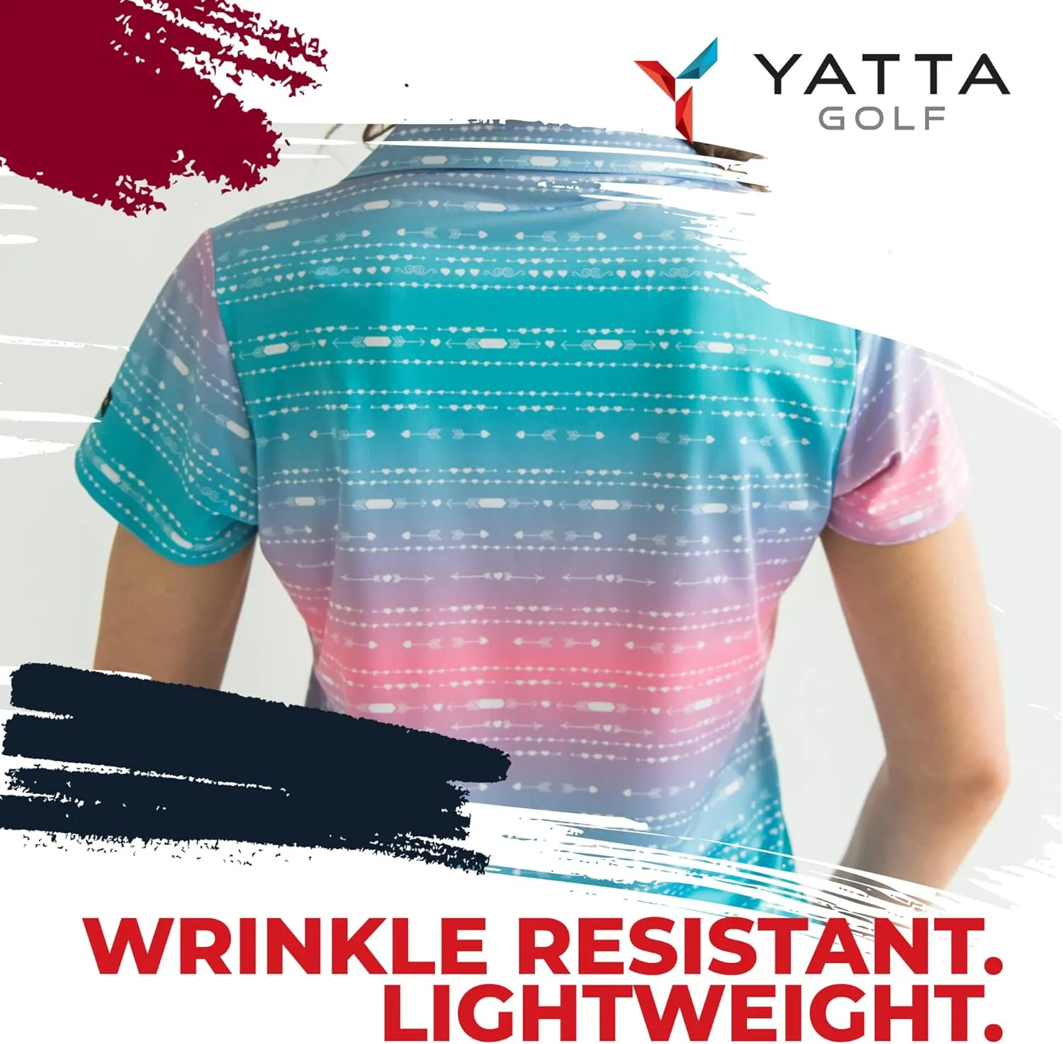 YATTA GOLF Premium Golf Polo Shirts for Women - Lightweight, Quick Dry, Wrinkle Resistant & Moisture Wicking Polo
