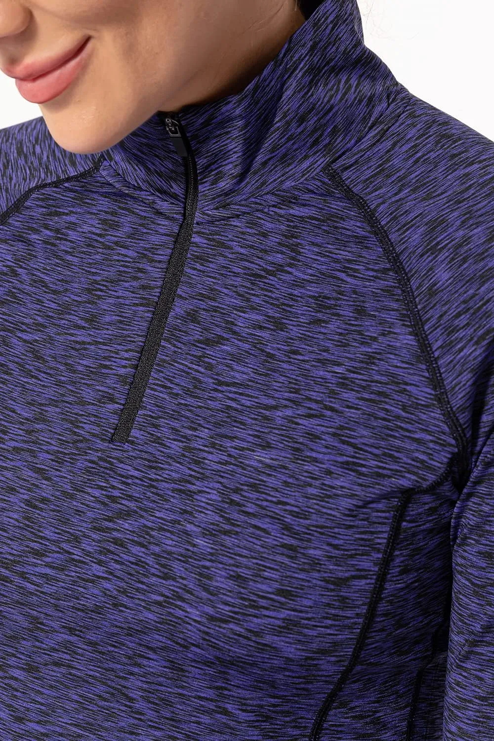 Zengjo Womens Quarter Zip Long Sleeve Workout Tops 1/4 Zip Running Pullover